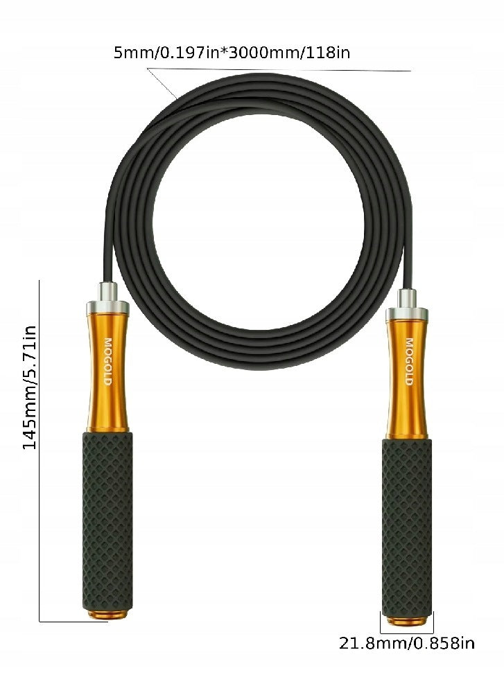 Sports Jump Rope with Ball Bearings 3m Aluminum PVC Rope Handles Packaging status original