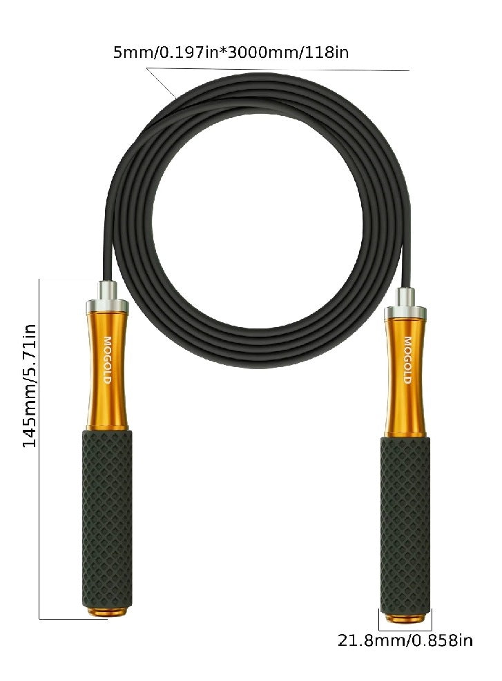 Sports Jump Rope with Ball Bearings 3m Aluminum PVC Rope Handles Packaging status original