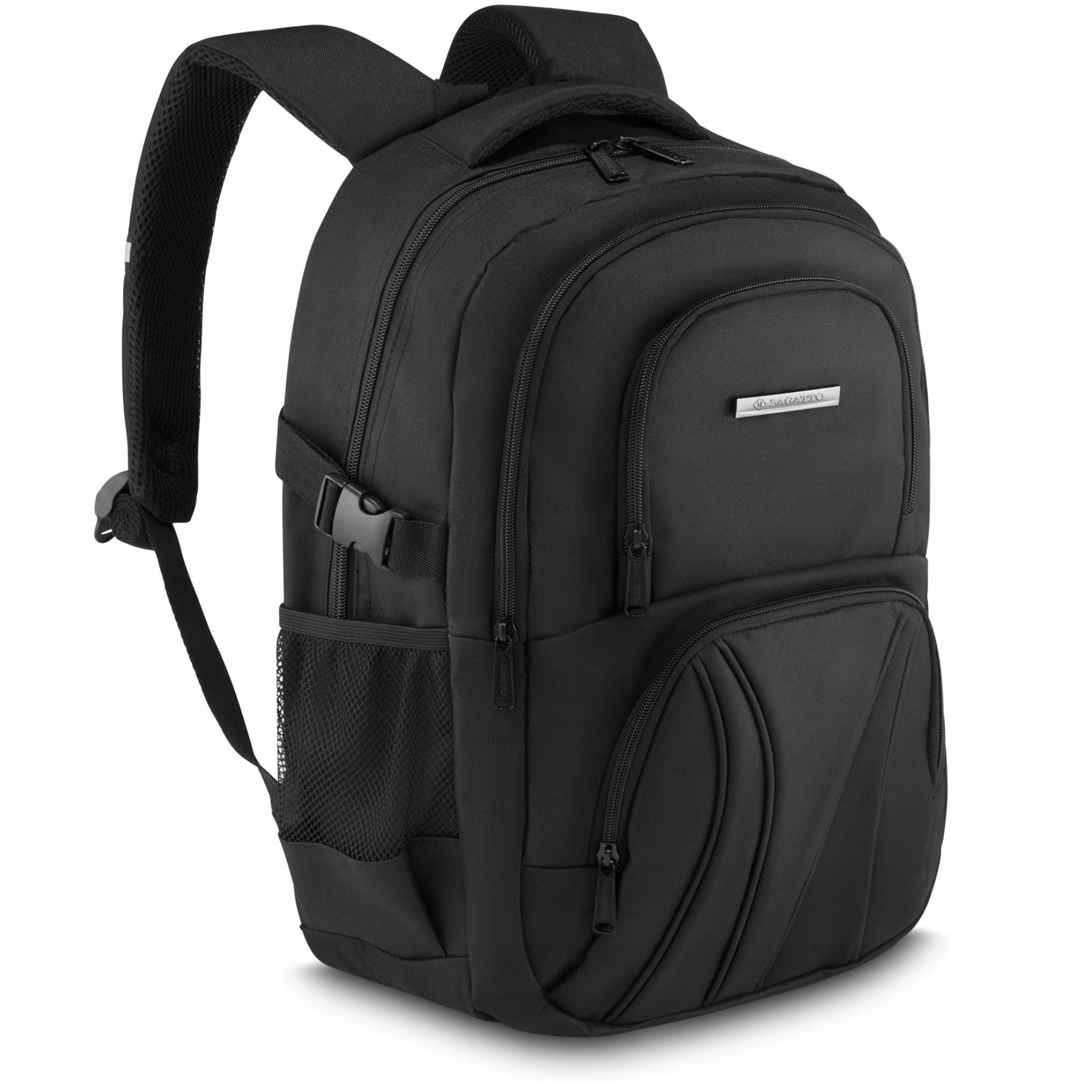 Sports Large Backpack Men's Black School Laptop Space Up to 16" ZAGATTO Brand Zagatto