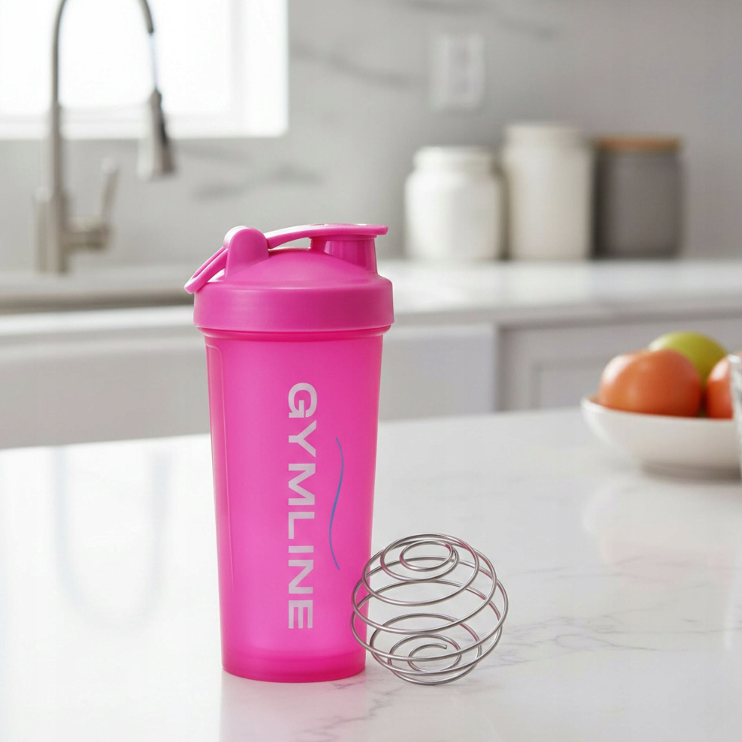 Sports Shaker for Protein 600 ml Conditioners Pink for Gym Training Manufacturer code Shaker plastikowy 600 ml różowy