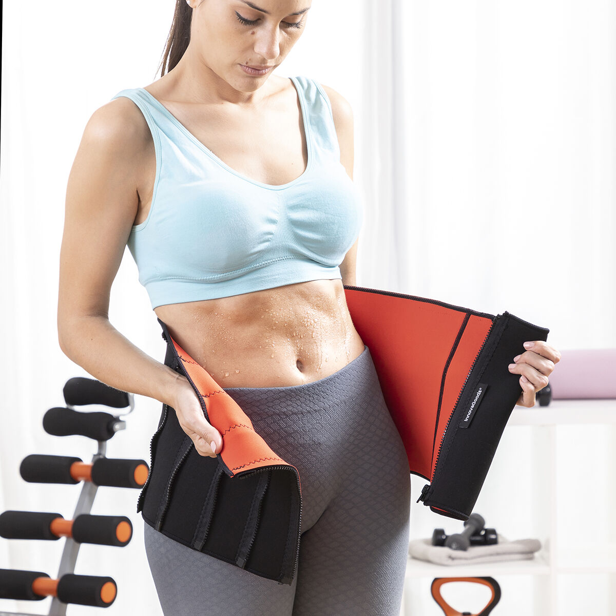 Sports Slimming Belt with Sauna Effect Color black