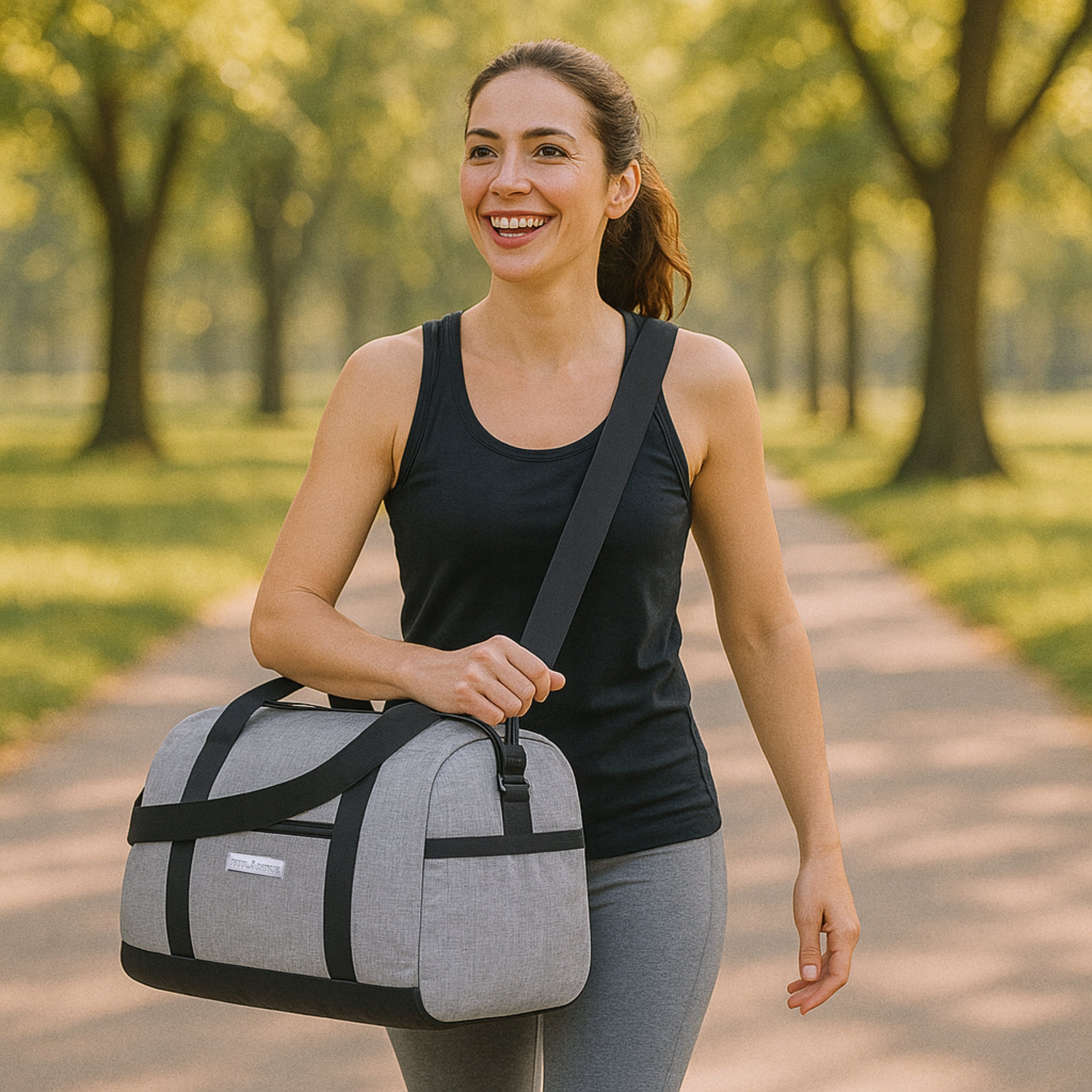 Sports Training Bag for Gym 18 L Shoulder Luggage Waterproof Grey Kind bag