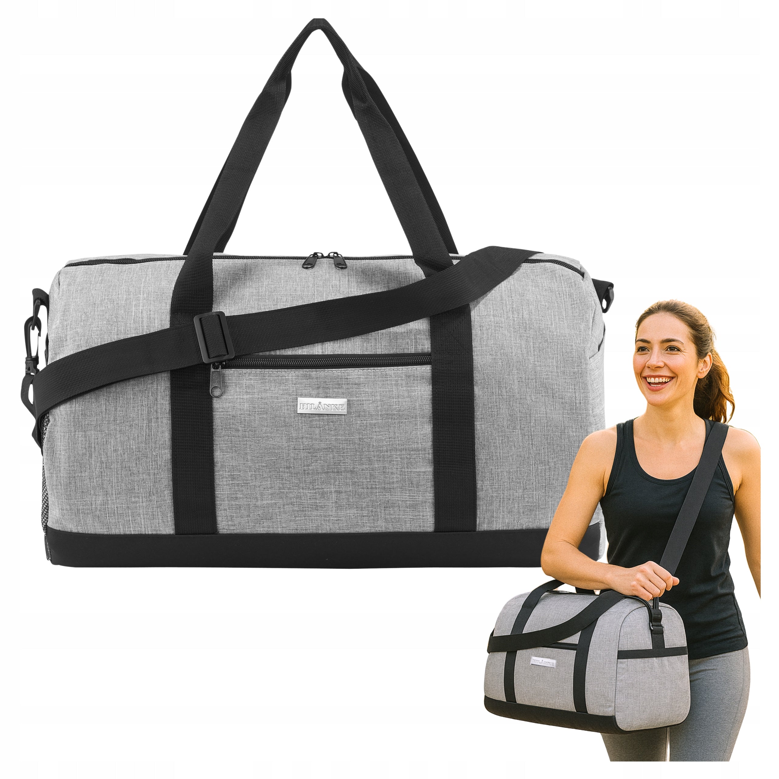 Sports Training Bag for Gym 18 L Shoulder Luggage Waterproof Grey Packaging status original
