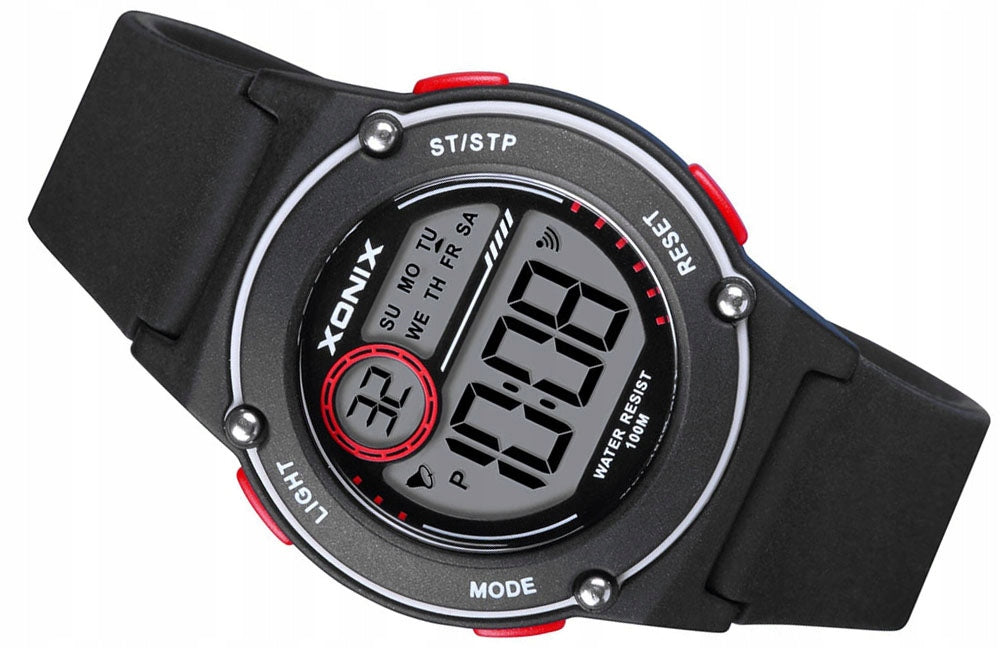 Sports Watch Black For Boy Waterproof Silicone Digital Strap An