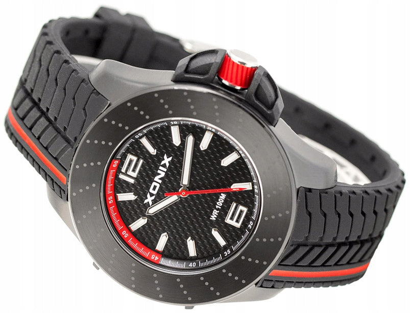 Sports Watch Black, Red Men's Analog Waterproof XONIKS Point