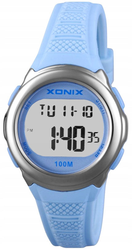 Sports Watch Blue Children's Waterproof Alarm Stopwatch Multifunctional Batteries included yes