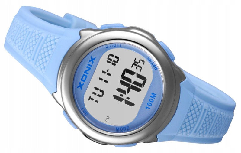 Sports Watch Blue Children's Waterproof Alarm Stopwatch Multifunctional