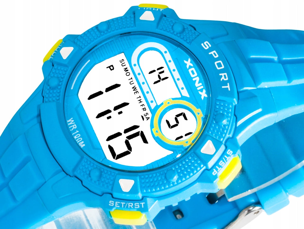 Sports Watch Blue For Boy Lightweight Waterproof Timer Electronic Additional features nickel-free
