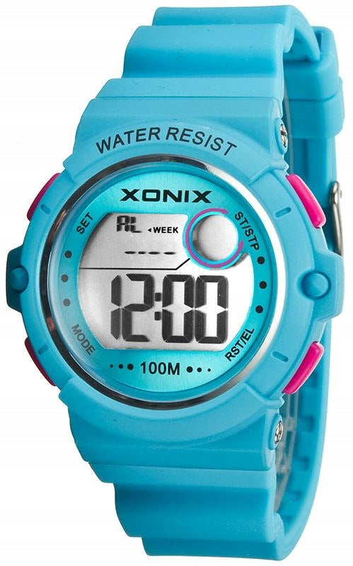 Sports Watch Blue Women's Silicone Strap Waterproof Alarm Cyfro Brand Xonix