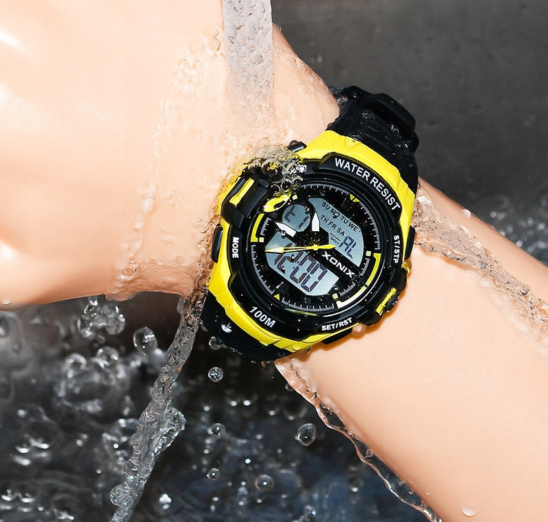 Sports Watch For Boyfriend XONIX 10ATM DualTime Case material synthetic material