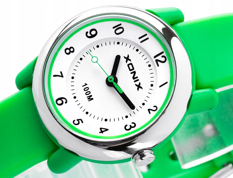 Sports Watch, Green, Children's, Hand, Analog, Anti-Allergic Additional features nickel-free