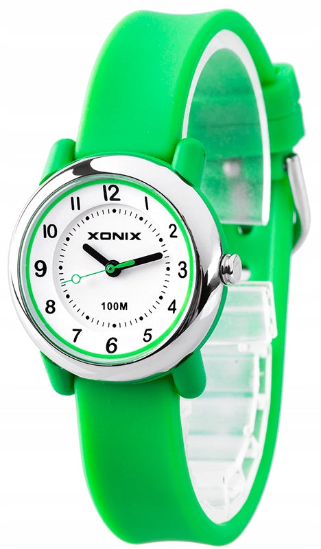 Sports Watch, Green, Children's, Hand, Analog, Anti-Allergic Brand Xonix