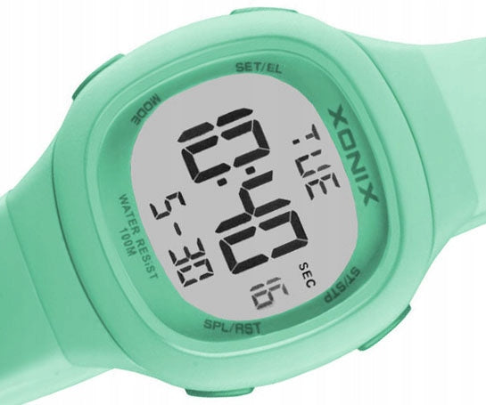 Sports Watch Green Children's Multifunctional Electronic Backlight Additional features nickel-free
