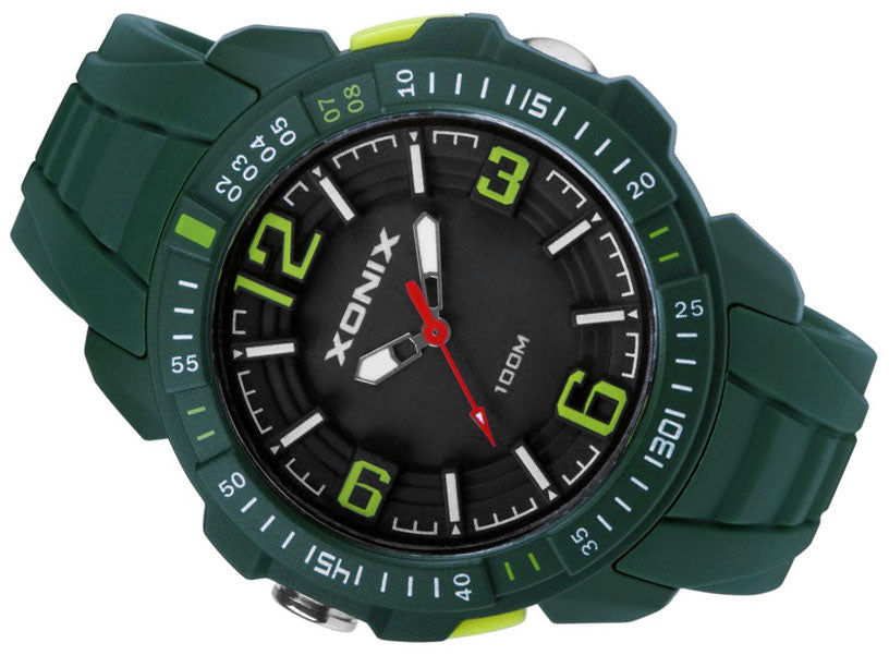 Sports Watch Green Children's Waterproof Multifunctional Analog Years