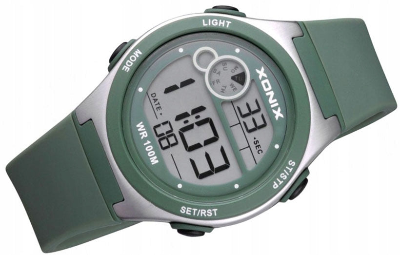 Sports Watch Green For Boy Waterproof Timer Digital Silicone P Additional features nickel-free