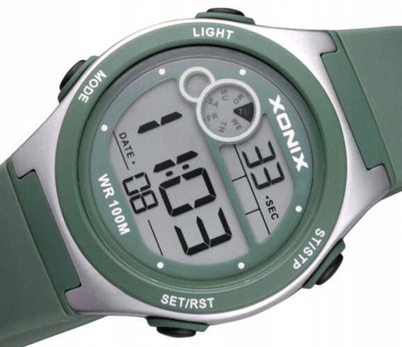 Sports Watch Green For Boy Waterproof Timer Digital Silicone P
