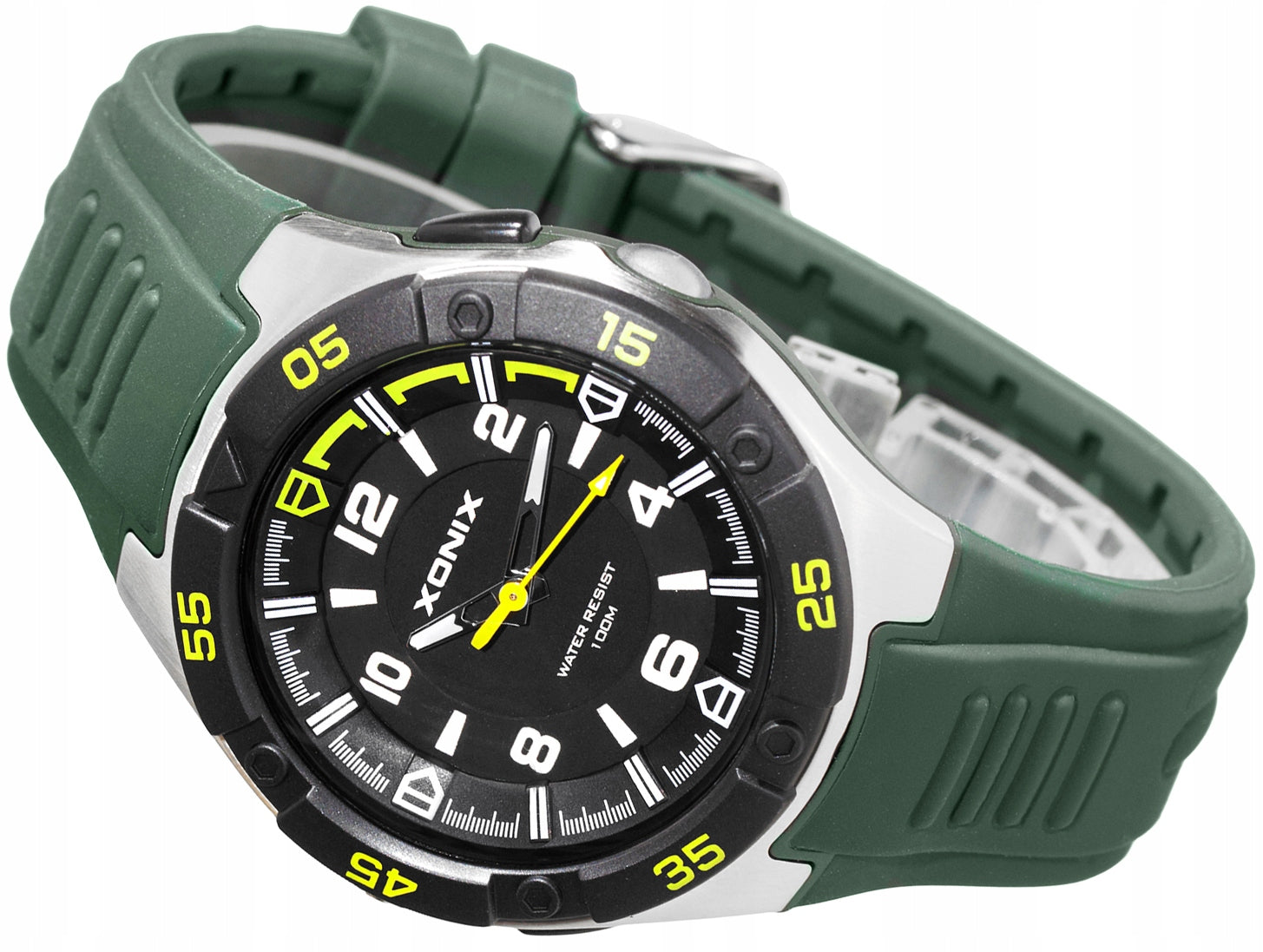 Sports Watch Green Men's Analog Cheap Waterproof Flashlight