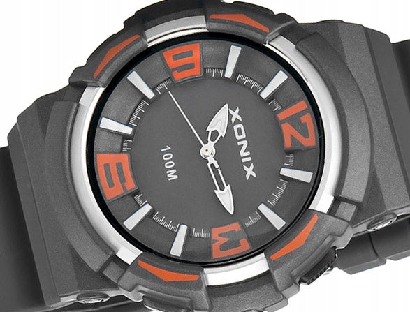 Sports Watch Grey Unisex Waterproof Multifunctional Anti-Allergic Pod Additional features nickel-free