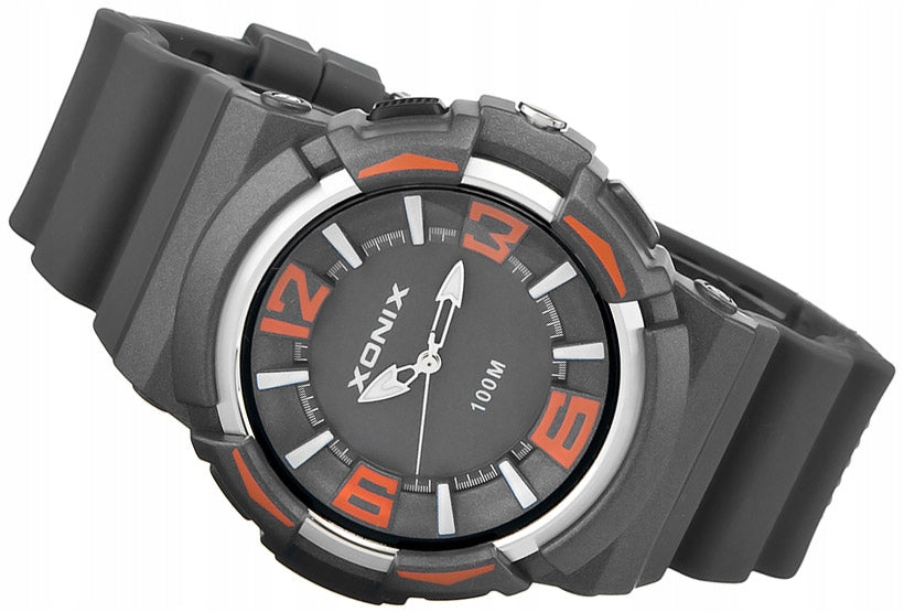 Sports Watch Grey Unisex Waterproof Multifunctional Anti-Allergic Pod