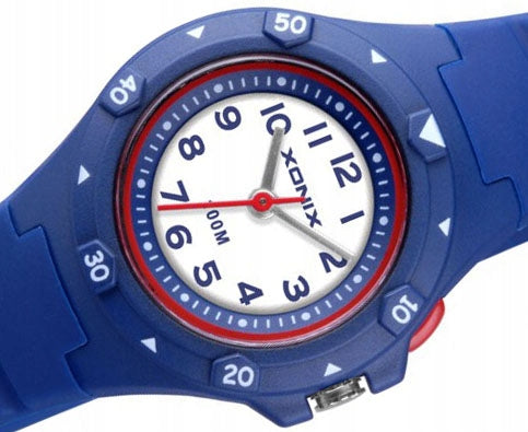 Sports Watch Navy Blue For Boy Waterproof Backlight Anti-Allergy
