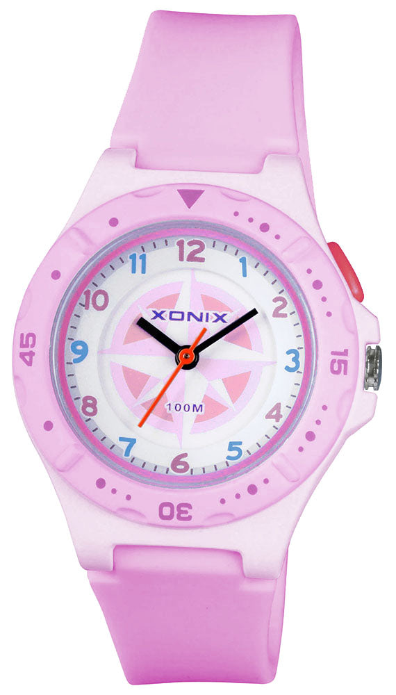 Sports Watch Pink Children's Handheld Backlight Lightweight Water Resistance Brand Xonix