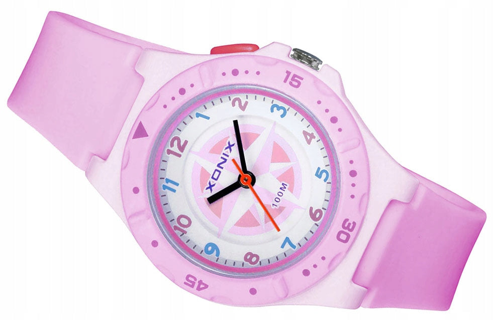 Sports Watch Pink Children's Handheld Backlight Lightweight Water Resistance