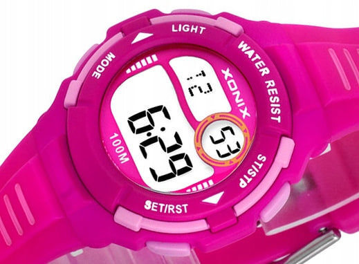 Sports Watch Pink Women's Waterproof Digital Multifunctional Alarm Clock Additional features nickel-free