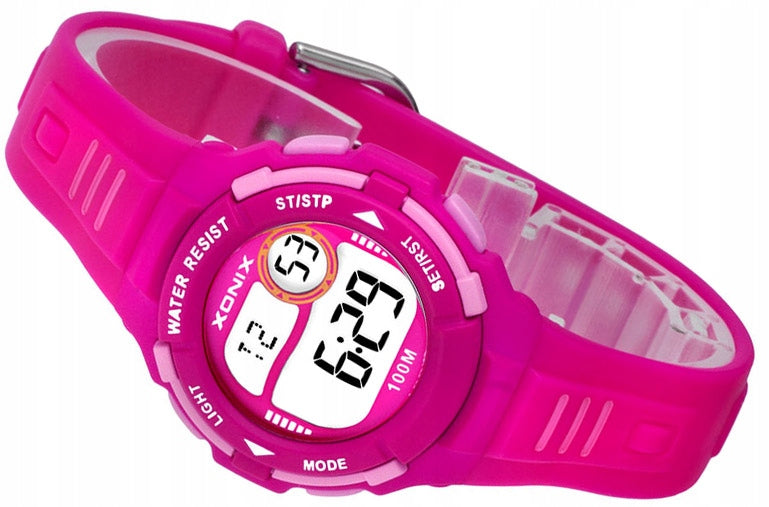 Sports Watch Pink Women's Waterproof Digital Multifunctional Alarm Clock