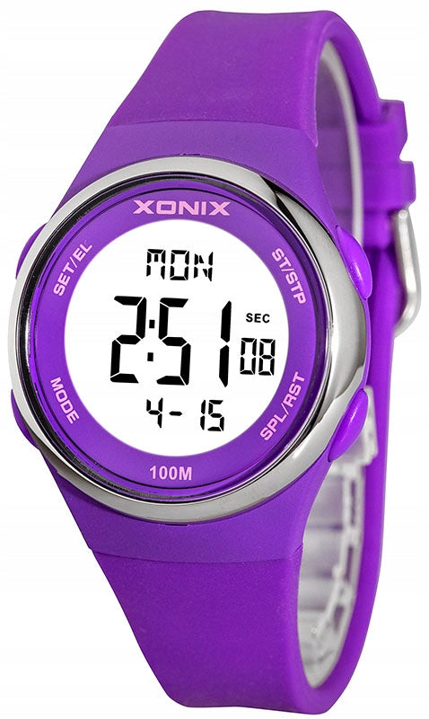Sports Watch Purple For Girls Multifunctional Digital Waterfalls Brand Xonix
