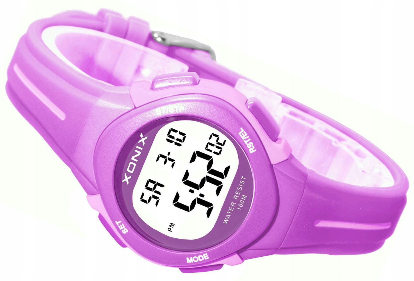Sports Watch Purple Women's Stopwatch Waterproof Cheap Alarm