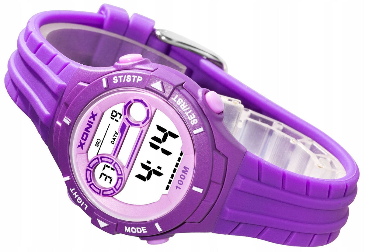 Sports Watch Purple Women's Waterproof Silicone Electronic Strap