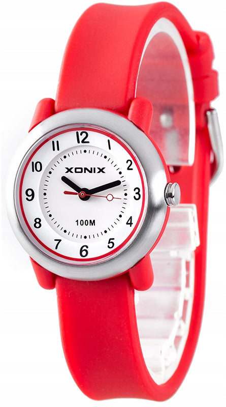 Sports Watch, Red, Children's, Hand, Analog, Anti-Allergy Brand Xonix