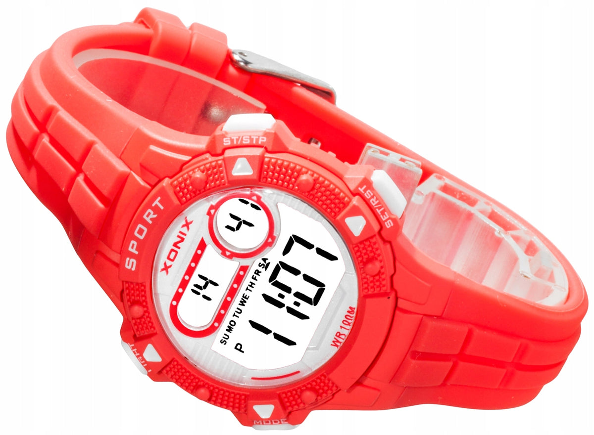 Sports Watch Red Children's Waterproof Multifunctional Electronic