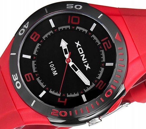 Sports Watch Red Men's Analog Hand Waterproof Lightweight Additional features nickel-free