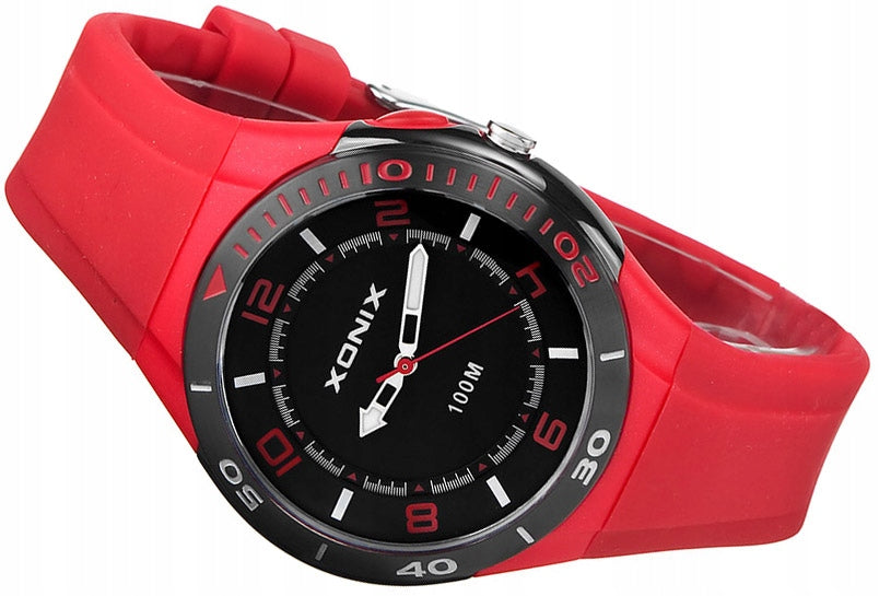 Sports Watch Red Men's Analog Hand Waterproof Lightweight