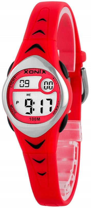 Sports Watch Red Women's Stopwatch Lightweight Waterproof Digital Brand Xonix
