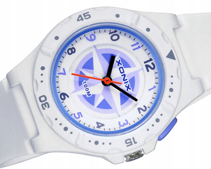 Sports Watch White Children's Waterproof Analog Lightweight Hand Additional features nickel-free