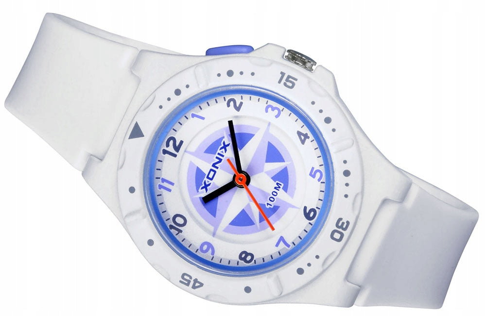 Sports Watch White Children's Waterproof Analog Lightweight Hand