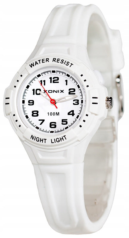 Sports Watch White For Girls Anti-Allergic Silicone Water Strap Brand Xonix