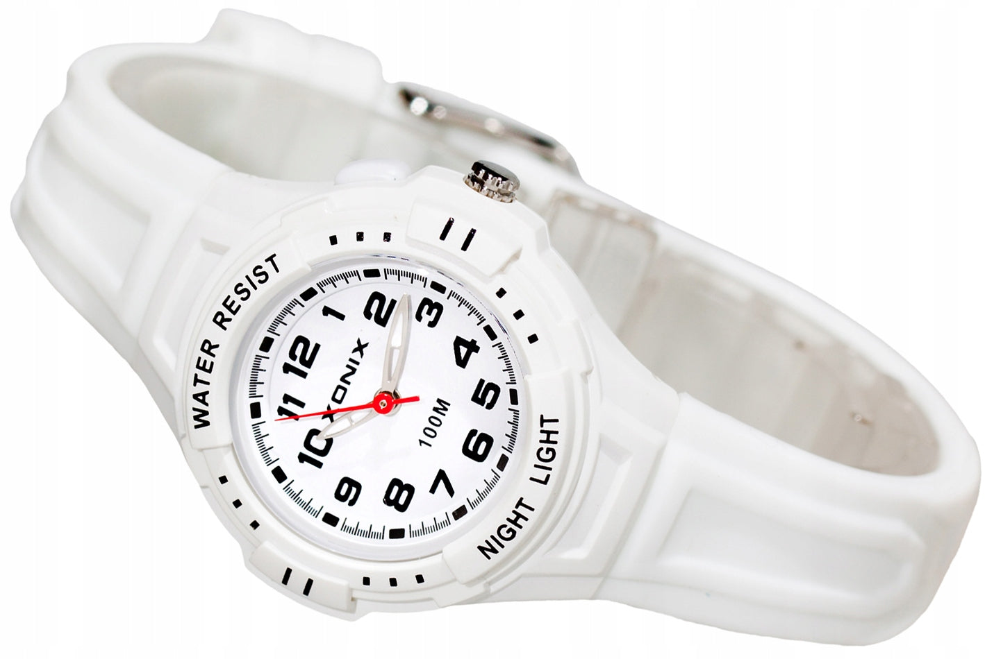 Sports Watch White For Girls Anti-Allergic Silicone Water Strap