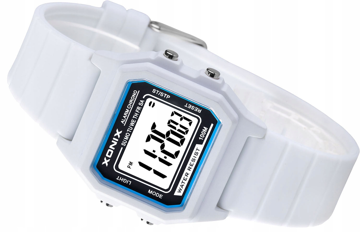 Sports Watch White Men's Digital Stopwatch XONIKS Waterproof