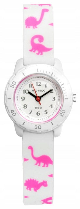 Sports Watch White, Pink Children's Waterproof Tip Cheap Analo Brand Xonix