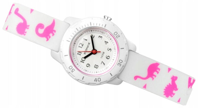 Sports Watch White, Pink Children's Waterproof Tip Cheap Analo