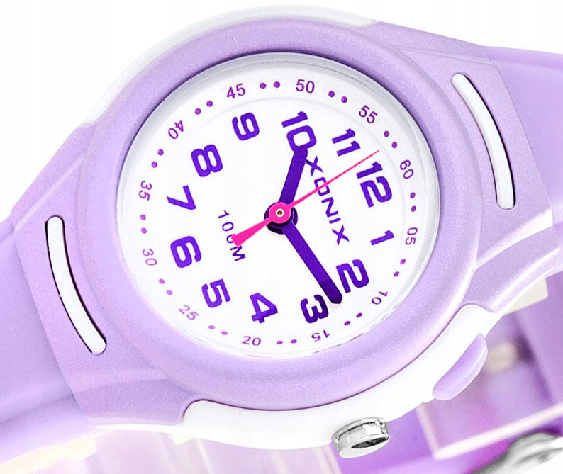 Sports Watch White, Purple For Girls Multifunctional Water Resistant