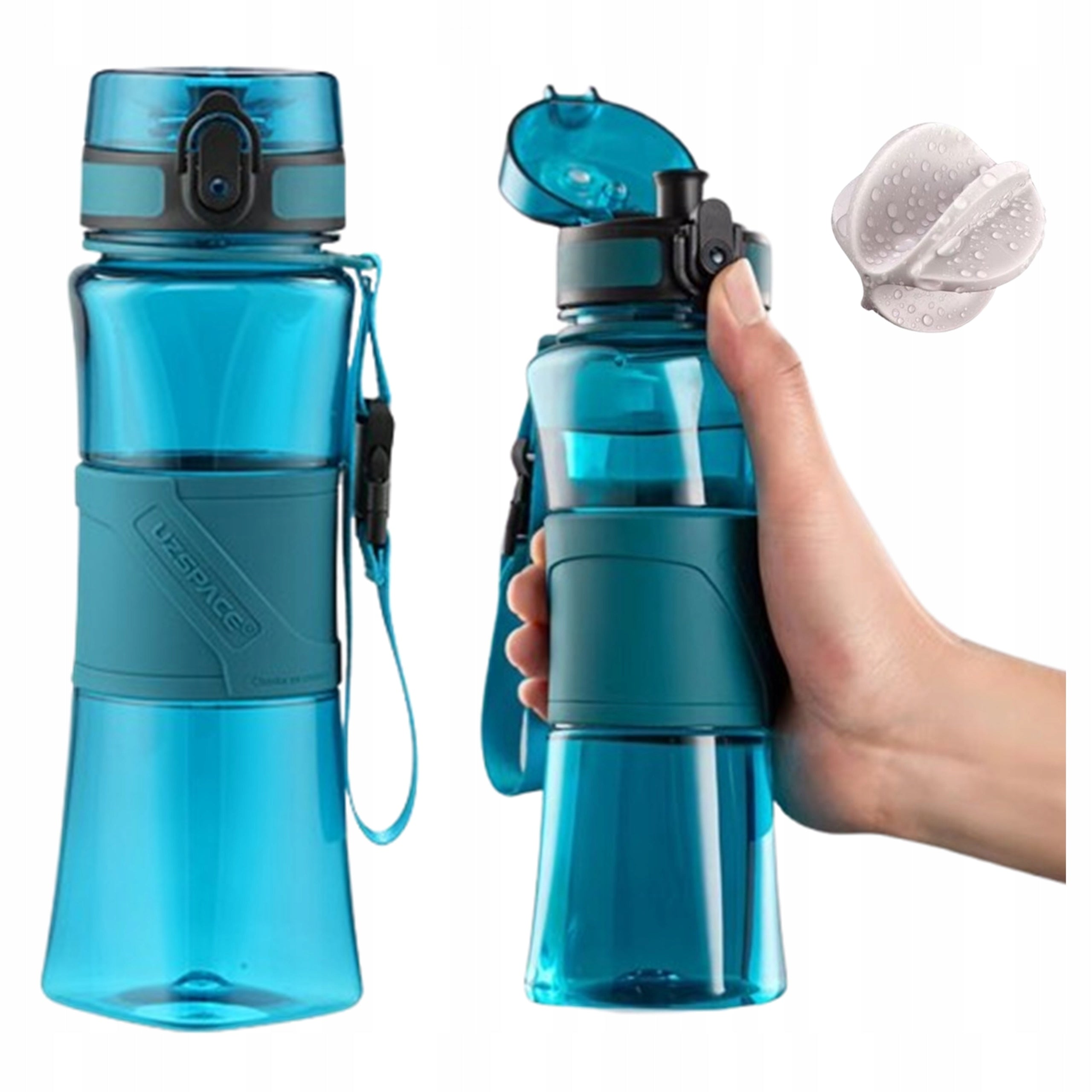 Sports Water Bottle 700ml Shaker for Protein Conditioner Tritan Blue