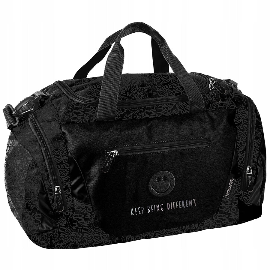 Sports bag BeUniq SmileyWorld black youth for training activities