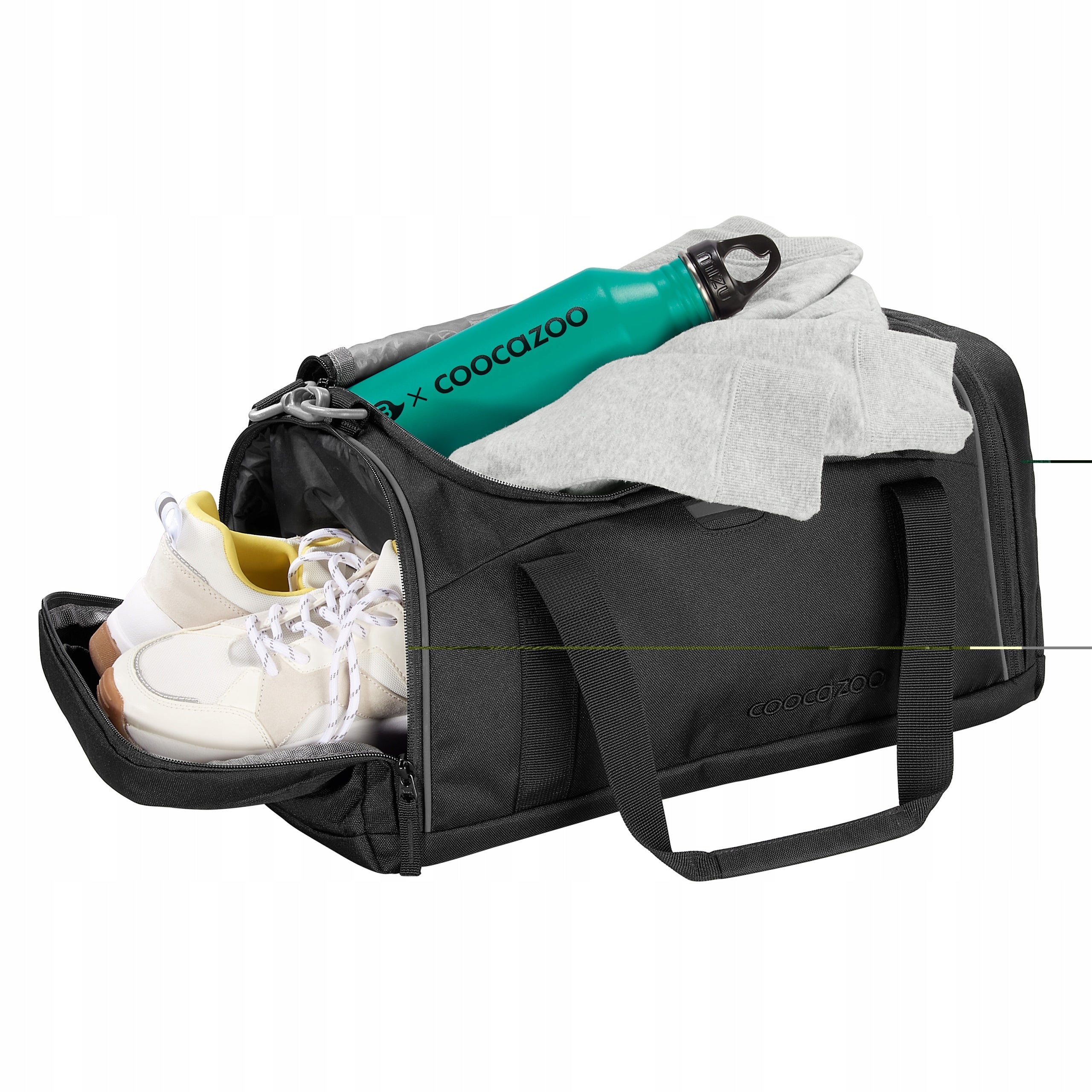 Sports bag COOCAZOO 20L for school pool 42x20x21cm Black Coal Packaging status original