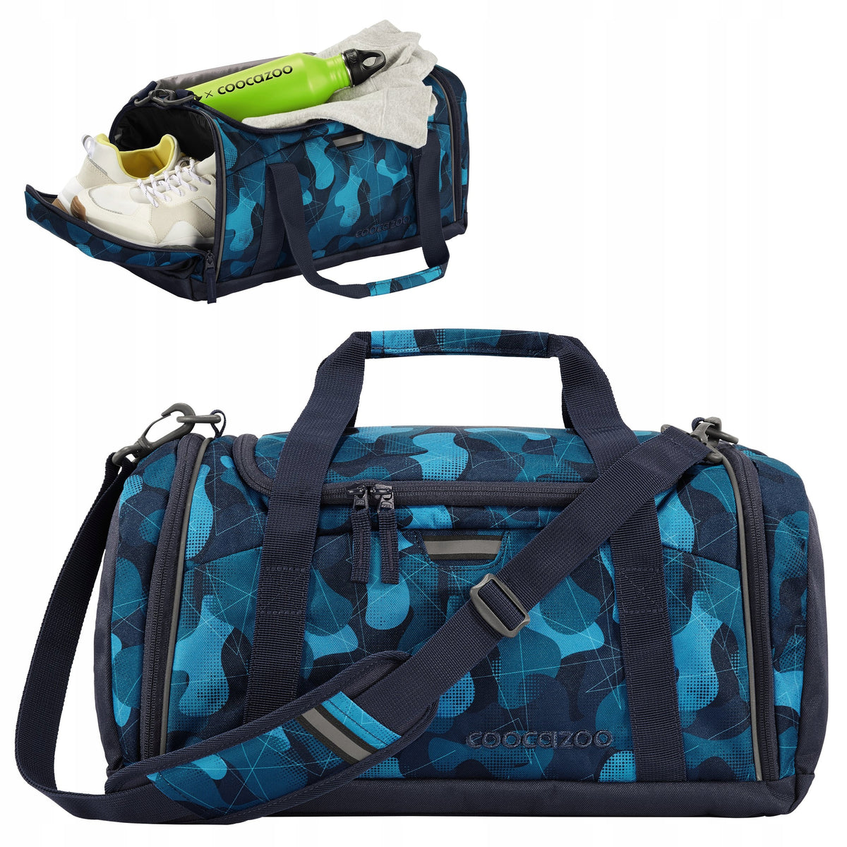 Sports bag COOCAZOO 20L for school pool 42x20x21cm Cloudy Camou