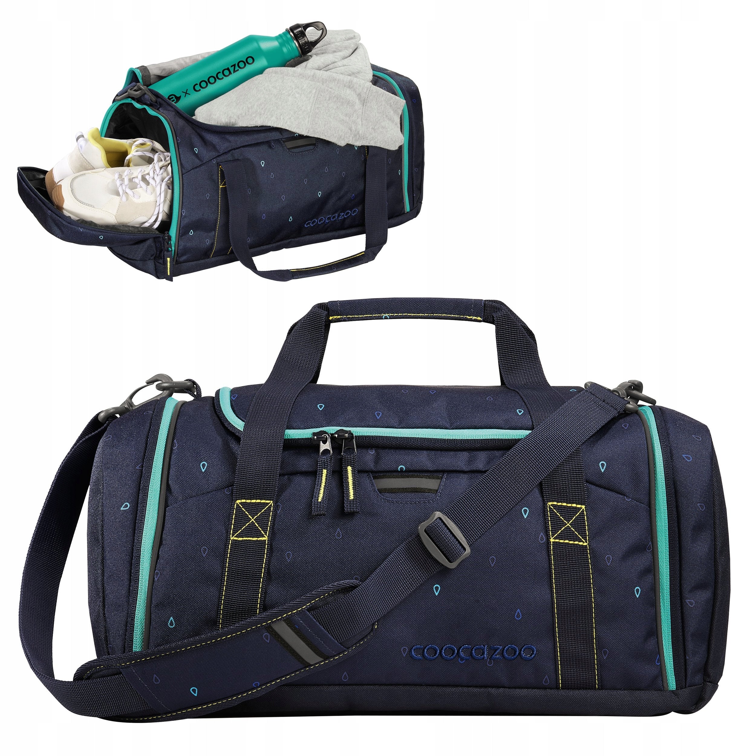 Sports bag COOCAZOO 20L for school pool 42x20x21cm Happy Raindrops