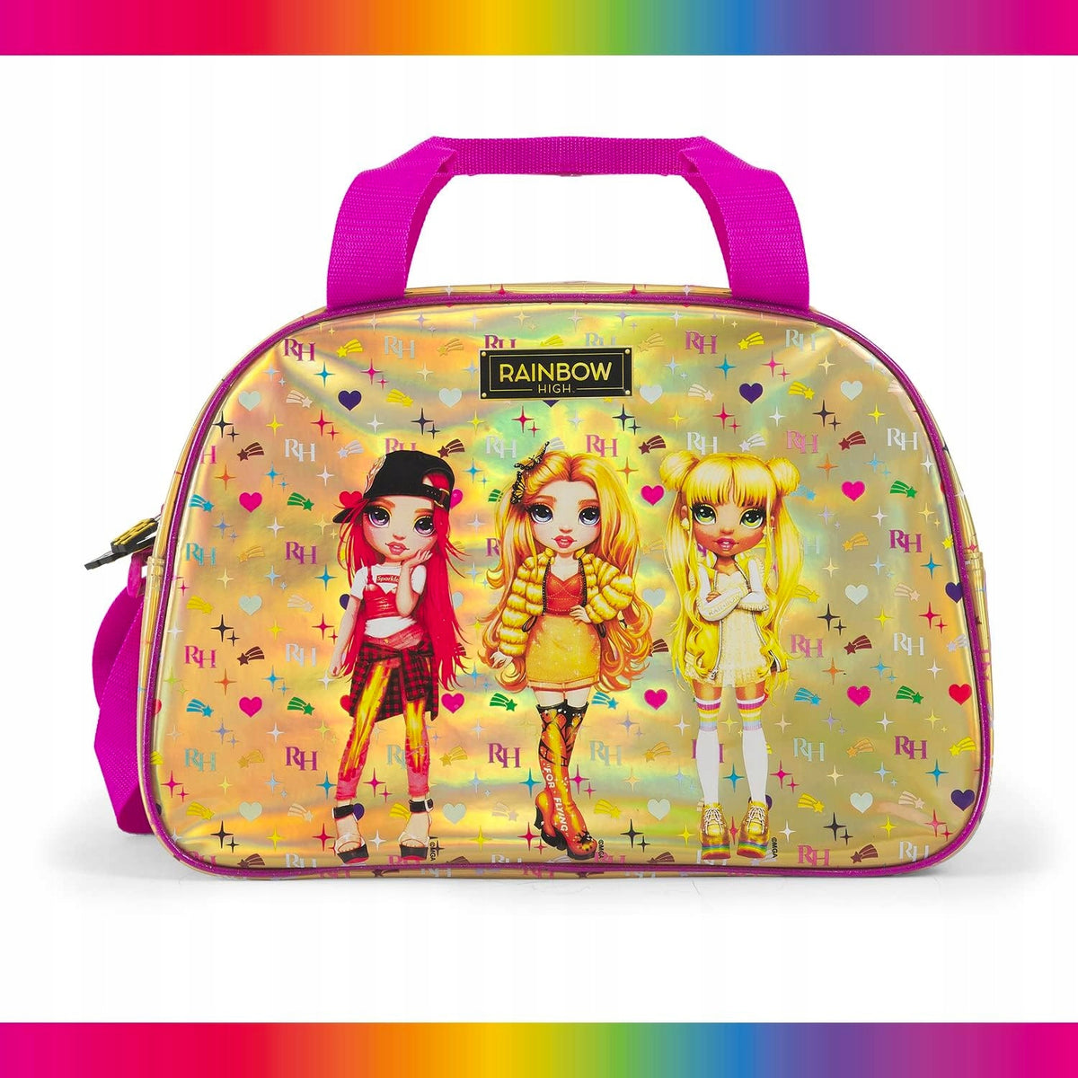 Sports bag Perletti Color shades of yellow and gold